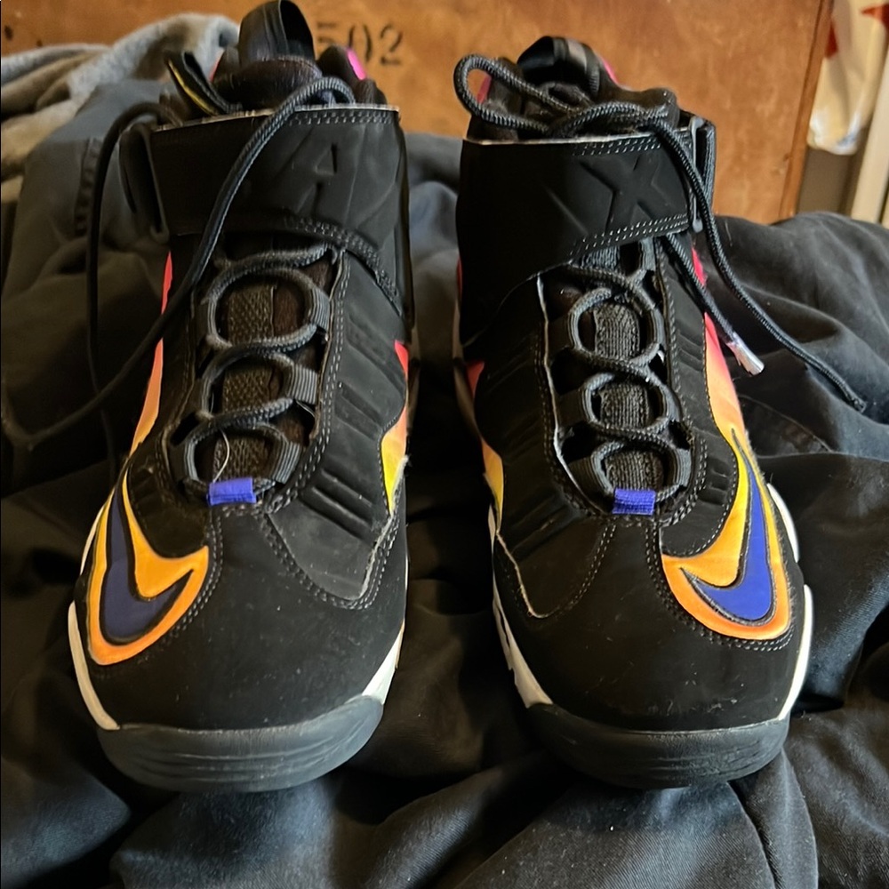 Nike Black and Multicolor High-Top Sneakers size 10